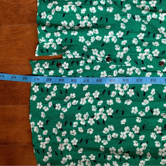 LOFT green floral midi dress - Picture 7 of 7